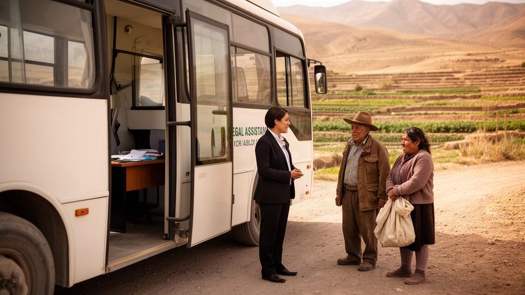 Bus de la Justicia de la Corte de Apelaciones de Arica brinda asesoría legal en Codpa, Camarones